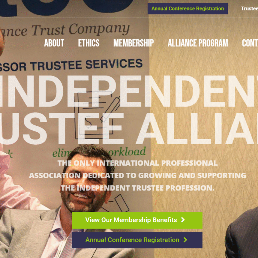 ITA home page with an arrow pointing at "My Account"